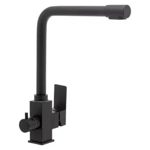 Смеситель для кухни на две воды WEZER PRO4C-02-BLACK, нержавеющая сталь, черный №1