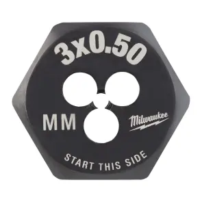 Плашка шестигранна MILWAUKEE, М3-0,5мм №1