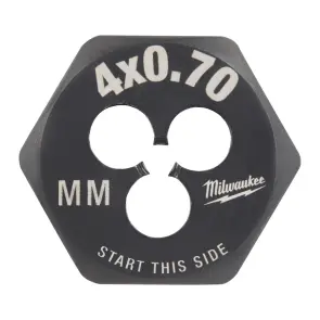 Плашка шестигранна MILWAUKEE, М4-0,7мм №1