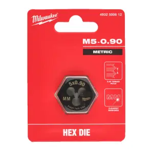Плашка шестигранная MILWAUKEE, М5-0,9мм №2