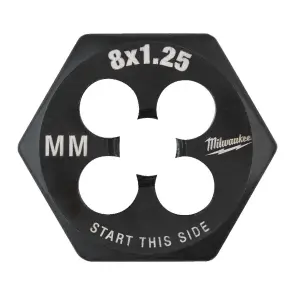 Плашка шестигранна MILWAUKEE, М8-1,25мм №1
