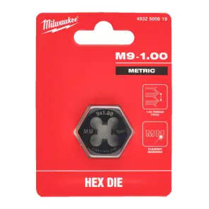 Плашка шестигранна MILWAUKEE, М9-1,00мм №2