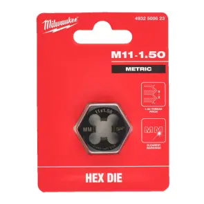 Плашка шестигранна MILWAUKEE, М11-1,50мм №2