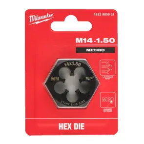 Плашка шестигранна MILWAUKEE, М14-1,50мм №2