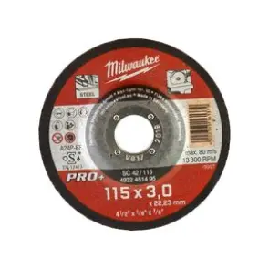 Диск відрізний по металу MILWAUKEE, SC 42/115х3 PRO+, діаметр 115мм №1