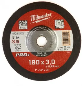 Диск відрізний по металу MILWAUKEE, SCS 42/180х3 PRO+, діаметр 180мм №1