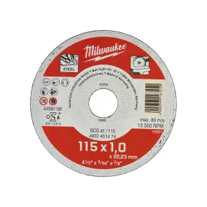 Диск відрізний по металу MILWAUKEE, SCS 41/115х3 PRO+, діаметр 115мм, (200шт) №2