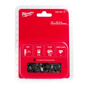 Цепь пильная для цепной пилы MILWAUKEE, 35см/14'' (0,325'' Х 1,1мм) (для M18 FTHCHS35) №1