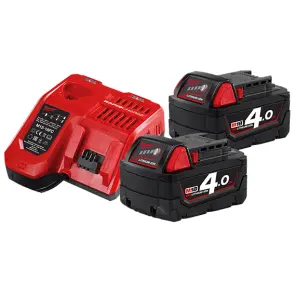 Енергокомплект Li-Ion MILWAUKEE, M18 NRG-402 (зарядний пристрій M12-18FC, 2 акумулятори М18 В4 4Аг, картонне пакування) №1