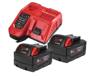 Енергокомплект Li-Ion MILWAUKEE, M18 NRGCR-502 (зарядний пристрій M12-18FC, 2 акумулятори М18 B5-CR 5Аг) №1