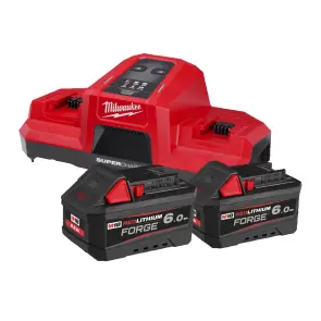 Енергокомплект Li-Ion MILWAUKEE, M18 FORGENRG-602 DBSC (зарядний пристрій M18 DBSC, 2 акумулятори М18 FB6 6Аг, картонне пакуванн №1