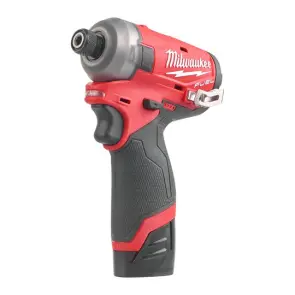 Шуруповерт ударний гідравлічний акумуляторний безщітковий 1/4'' HEX MILWAUKEE, M12 FQID-202X, 50Нм (зарядний пристрій С12 С, 2 а №3