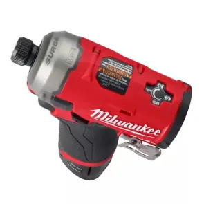 Шуруповерт ударний гідравлічний акумуляторний безщітковий 1/4'' HEX MILWAUKEE, M12 FQID-202X, 50Нм (зарядний пристрій С12 С, 2 а №4