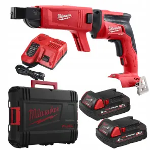 Шуруповерт для гипсокартона аккумуляторный бесщеточный MILWAUKEE, M18 FSGC-202X, 13Нм (зарядное устройство M12-18 FC, 2 аккумулятора №2