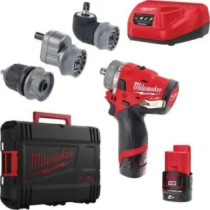 Дрель-шуруповерт с ударом аккумуляторная бесщеточная MILWAUKEE, M12 FPDXKIT-202X, 37Нм (зарядное устройство С12 С, 2 аккумулятора М1 №2