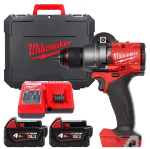 Дриль-шуруповерт з ударом акумуляторний безщітковий MILWAUKEE, M18 FPD3-402С, 158Нм (зарядний пристрій М12-18 С, 2 акумулятори М №1