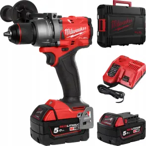 Дриль-шуруповерт з ударом акумуляторний безщітковий MILWAUKEE, M18 FPD3-502X, 158Нм (зарядний пристрій М12-18 FC, 2 акумулятори №2
