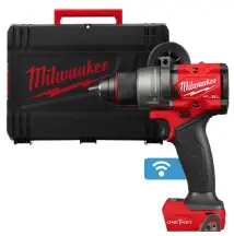 Дрель-шуруповерт аккумуляторная бесщеточная MILWAUKEE, M18 ONEDD3-0X, 158Нм (каркас, клипса для ремня, боковая рукоять, HD кейс)