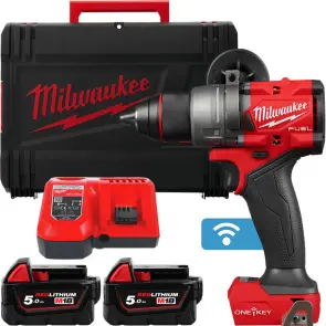 Дрель-шуруповерт аккумуляторная безщеточная ударная MILWAUKEE M18 ONEPD3-502X, 158Нм (зарядное устройство М12-18 FC, 2 аккумулятора №1