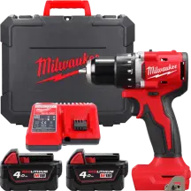 Дриль-шуруповерт акумуляторний безщітковий MILWAUKEE, M18 BLDDRC-402C, 60,5Нм (зарядний пристрій М12-18 С, 2 акумулятори М18 В4