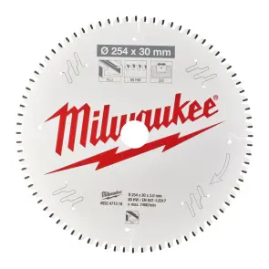 Диск пиляльний по алюмінію Alu PFTE MILWAUKEE, діаметр 254/30мм, 80 зуб. №2
