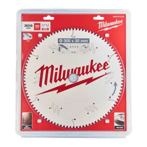 Диск пиляльний по алюмінію Alu PFTE MILWAUKEE, діаметр 305х30х3,0мм, 96 зуб. №1