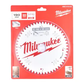 Диск пильный по алюминию Alu PFTE MILWAUKEE, диаметр 190х30х2, 4мм, 54 зуб. №1