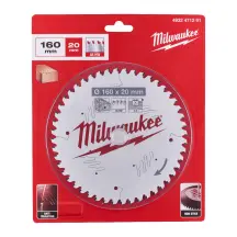 Диск пильный по дереву PFTE MILWAUKEE, диаметр 160х20х2,2мм, 48 зуб.