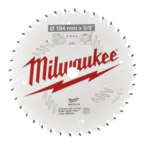Диск пиляльний по дереву PFTE THIN KERF MILWAUKEE, діаметр 184х5/8"х2,1мм, 40 зуб. №2