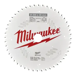 Диск пиляльний по дереву PFTE MILWAUKEE, діаметр 235х30х2,4мм, 60 зуб. №2