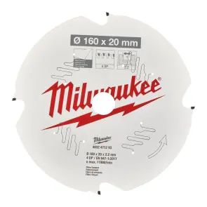 Диск пиляльний по фіброцементу PFTE MILWAUKEE, діаметр 190х30х1,8мм, 4 зуб. №2