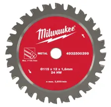 Диск пиляльний для труб металевих MILWAUKEE, FPCSB діаметр 115х12х1,6мм, 24зуба (для M18 FPCS) в магазині TVOE