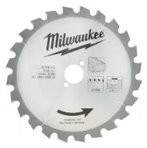Диск пильный по дереву для торцовочных пил MILWAUKEE, диаметр 216х30х2,8мм, 24 зуб.