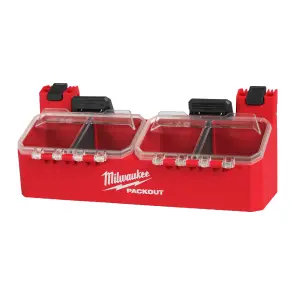 Тримач з двома відсіками з кришкою для для кейсів PACKOUT MILWAUKEE №1