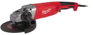 Шліфмашина кутова MILWAUKEE, AG 24-230 E, 2400Вт, діаметр 230мм (захисний кожух, бічна рукоять, опорна та притискна гайки, ключ, №1