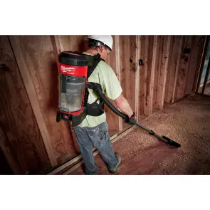 Пылесос аккумуляторный ранцевой MILWAUKE, M18 FBPV-0 (каркас) для влажной и сухой уборки (насадки, гибкий шланг, адаптер) №5