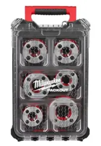 Набор головок для нарезки резьбы PACKOUT MILWAUKEE FPT2HK BSPT Alloy, (для FPT2) (6шт) №3