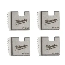 Плашки для нарізання різблення MILWAUKEE, FPTD 3/4" NPT HS (4шт) (для M18 FPT)