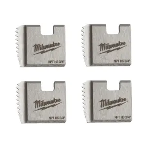 Плашки для нарезки резьбы MILWAUKEE, FPTD 3/4" NPT HS (4шт) (для M18 FPT) №1