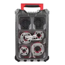 Набір головок для нарізання різблення PACKOUT MILWAUKEE FPT114HK BSPT Alloy, (для FPT114) (4шт)