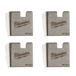 Плашки для нарізання різблення MILWAUKEE, FPTD 2" NPT HS (4шт) (для M18 FPT) №1