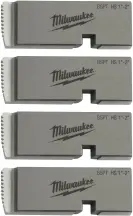 Плашки для нарізання різблення MILWAUKEE, PTR2D 1'' - 2'' BSPT HS (4шт) для MXF PTR2
