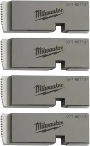 Плашки для нарізання різблення MILWAUKEE, PTR2D 1'' - 2'' BSPT HS (4шт) для MXF PTR2 №1