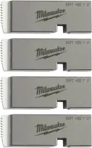 Плашки для нарізання різблення MILWAUKEE, PTR2D 1'' - 2'' BSPT HSS (4шт) для MXF PTR2