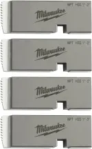 Плашки для нарізання різблення MILWAUKEE, PTR2D 1'' - 2'' BSPT NPT HSS (4шт) для MXF PTR2