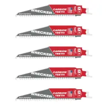 Полотно для шабельних пил WRECKER CARBIDE MILWAUKEE, 150х4,2мм, (5шт), (мультіматеріал)