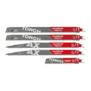 Набір полотен для шабельних пил SAWZALL CARBIDE MILWAUKEE, (5шт) №1