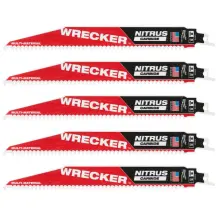 Полотно для сабельных пил WRECKER CARBIDE NITRUS MILWAUKEE, 300х4,2мм, (5шт), (мультиматериал) купить