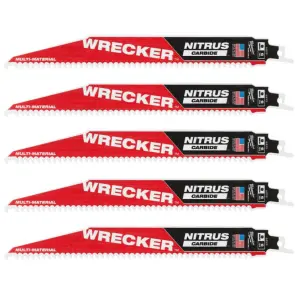 Полотно для шабельних пил WRECKER CARBIDE NITRUS MILWAUKEE, 300х4,2мм, (5шт), (мультіматеріал) №1