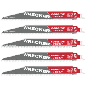 Полотно для шабельних пил WRECKER CARBIDE MILWAUKEE, 230х4,2мм, (5шт), (мультіматеріал) №1